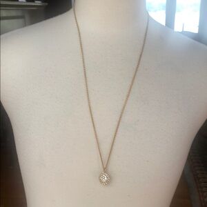 Elegant Gold and crystal ball Pendant Necklace
